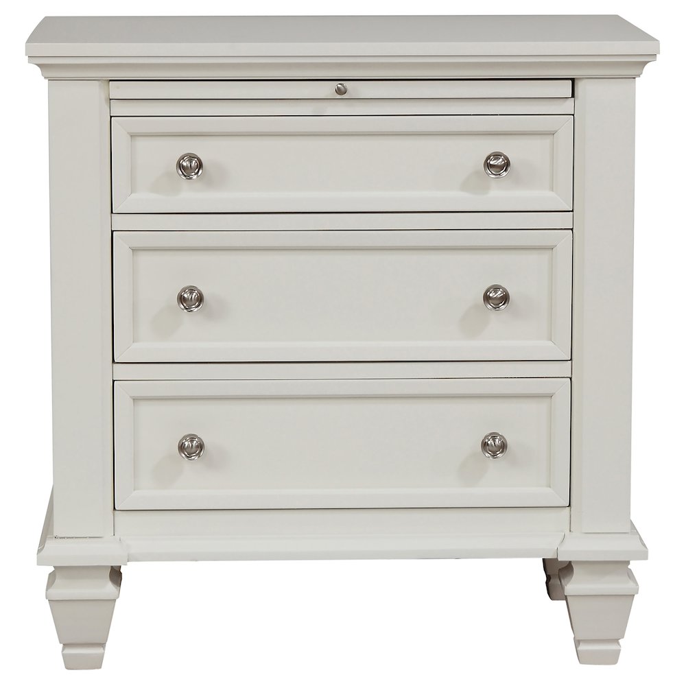 Sandy Beach 5-piece Queen Bedroom Set Cream White. Picture 5