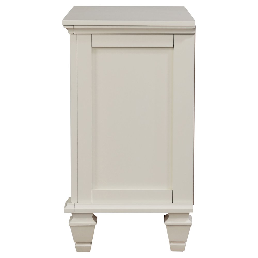 Sandy Beach 3-drawer Nightstand Cream White. Picture 5