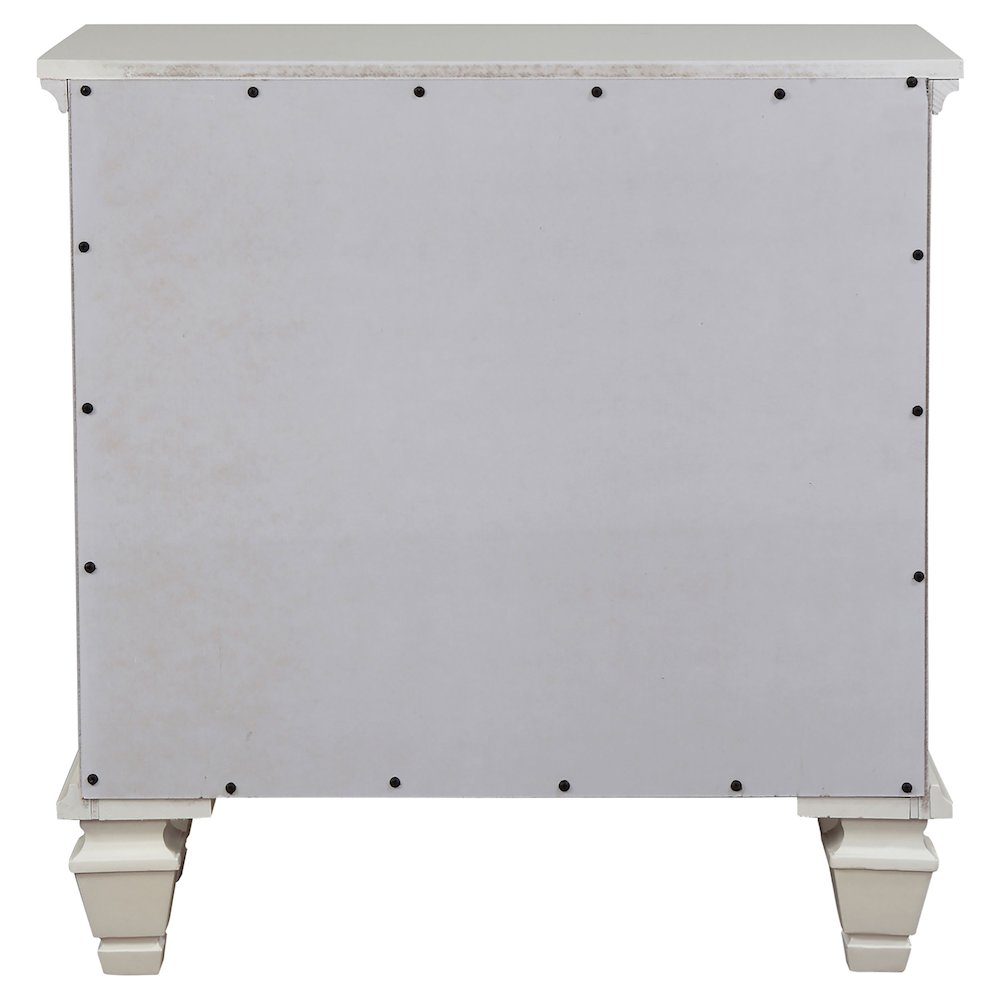 Sandy Beach 3-drawer Nightstand Cream White. Picture 7