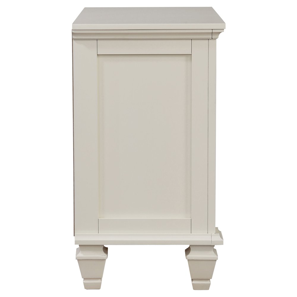 Sandy Beach 3-drawer Nightstand Cream White. Picture 9