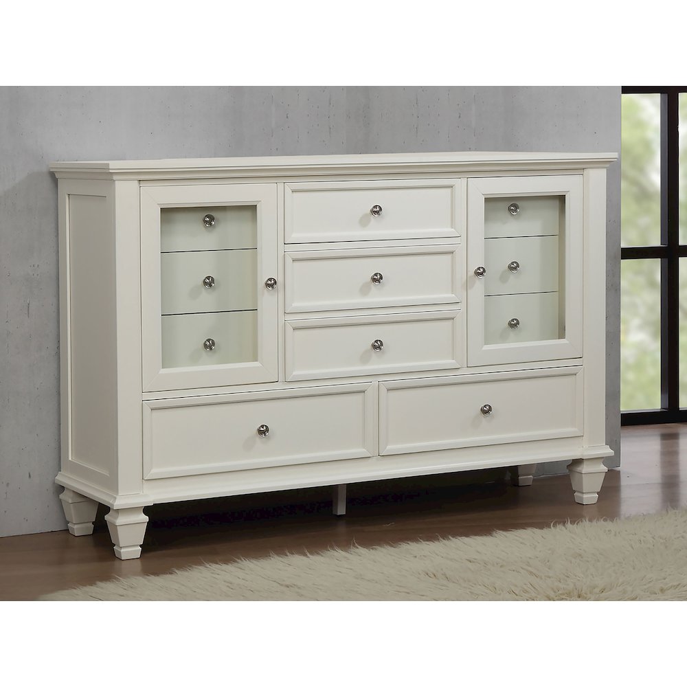 Sandy Beach 11-drawer Dresser Cream White. Picture 10
