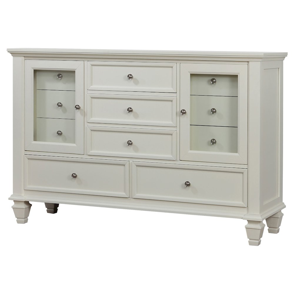 Sandy Beach 11-drawer Dresser Cream White. Picture 4