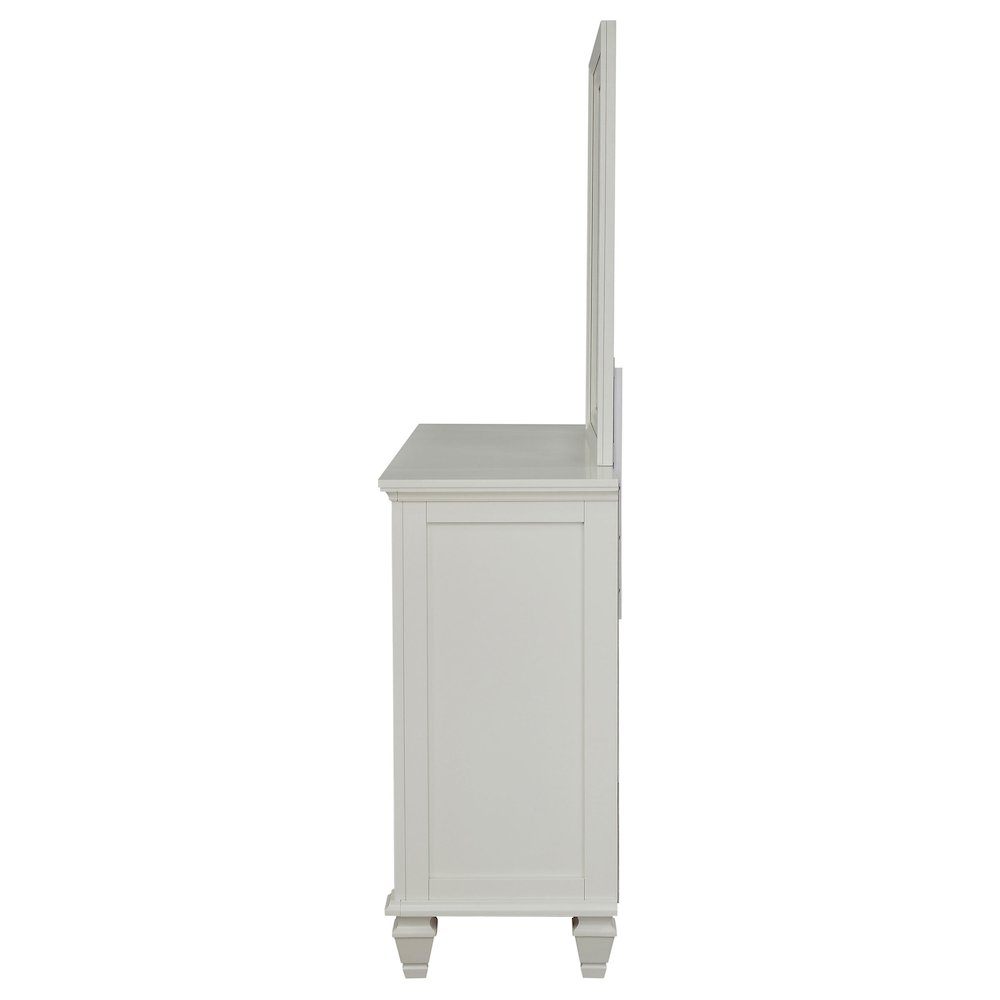 Sandy Beach 11-drawer Dresser with Mirror Cream White. Picture 5