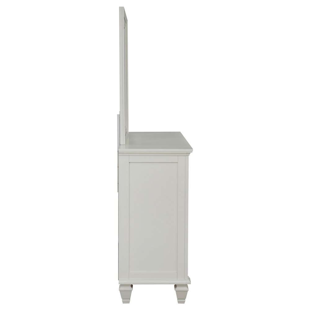 Sandy Beach 11-drawer Dresser with Mirror Cream White. Picture 9