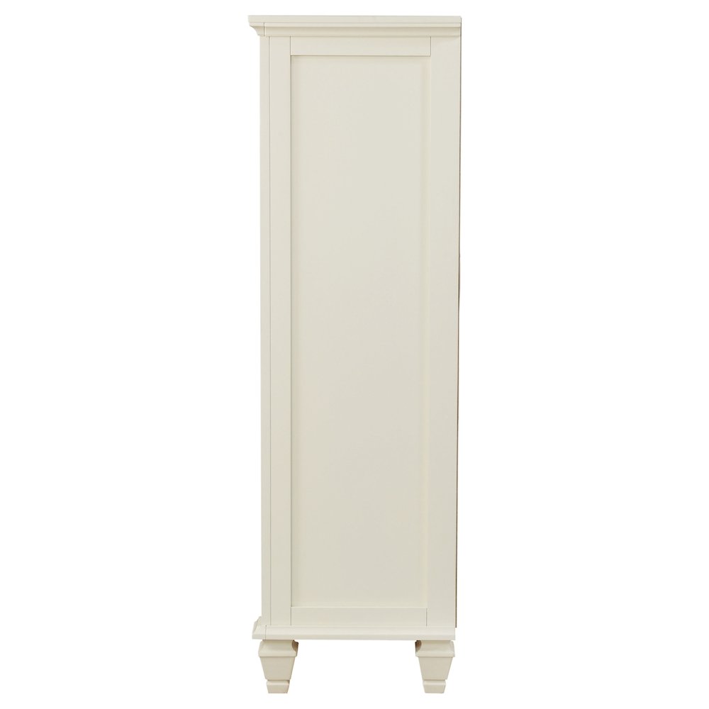 Sandy Beach 5-drawer Bedroom Chest Cream White. Picture 5