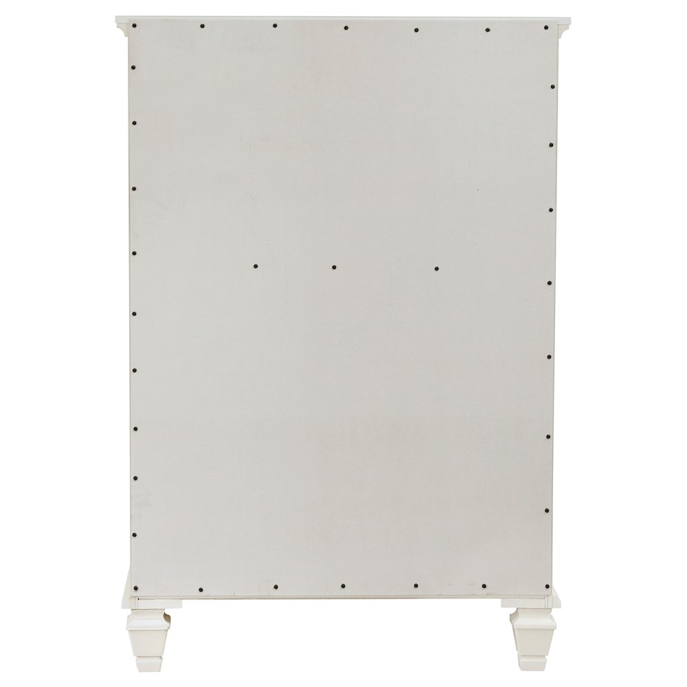 Sandy Beach 5-drawer Bedroom Chest Cream White. Picture 7