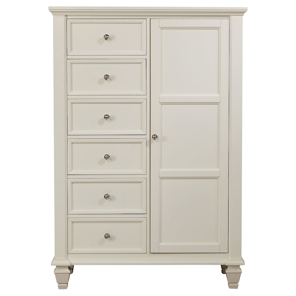 Sandy Beach 8-drawer Door Chest Cream White. Picture 3