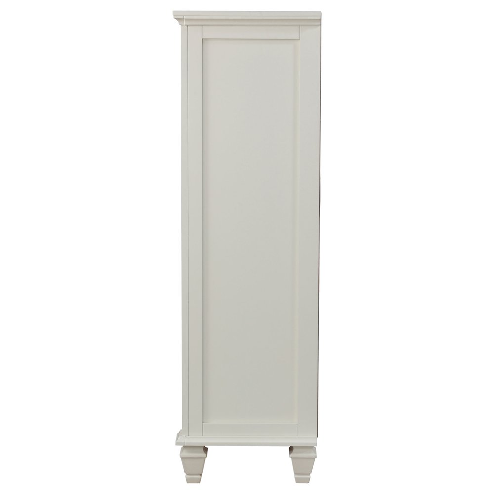 Sandy Beach 8-drawer Door Chest Cream White. Picture 4