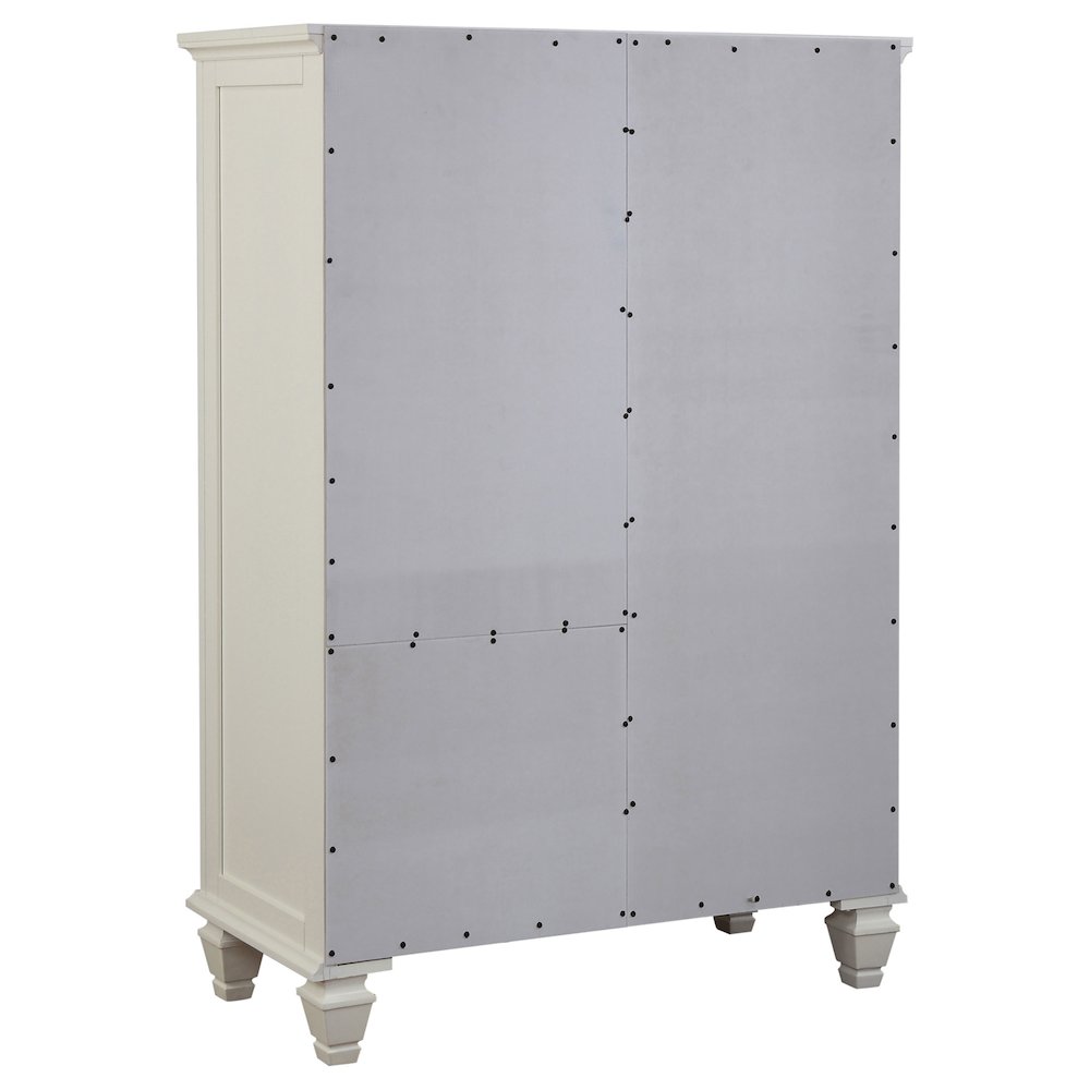 Sandy Beach 8-drawer Door Chest Cream White. Picture 5