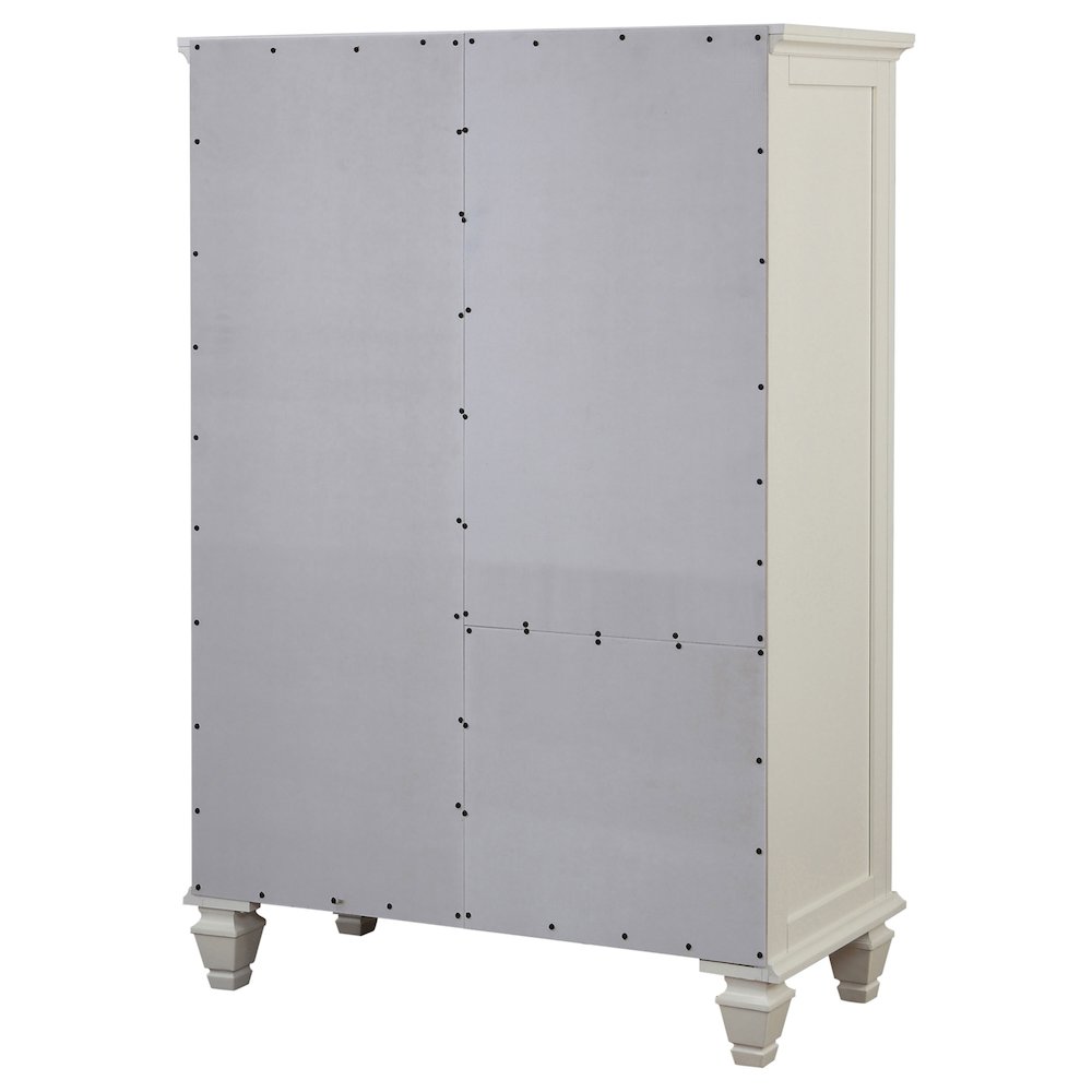 Sandy Beach 8-drawer Door Chest Cream White. Picture 7