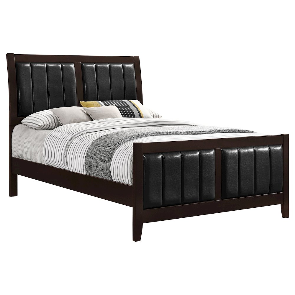 Carlton Wood Full Panel Bed Cappuccino. Picture 3