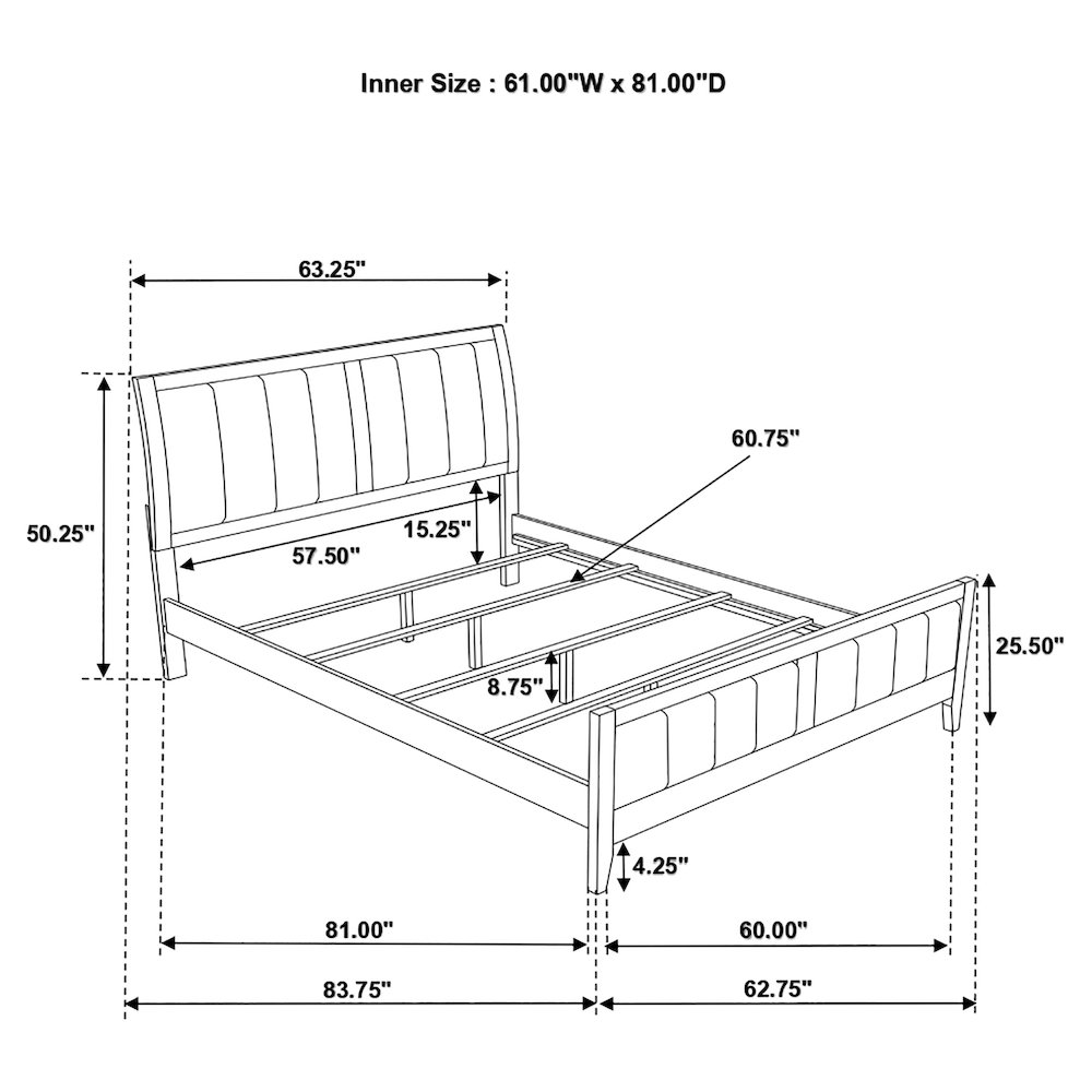 Carlton 5-piece Queen Bedroom Set Cappuccino. Picture 14