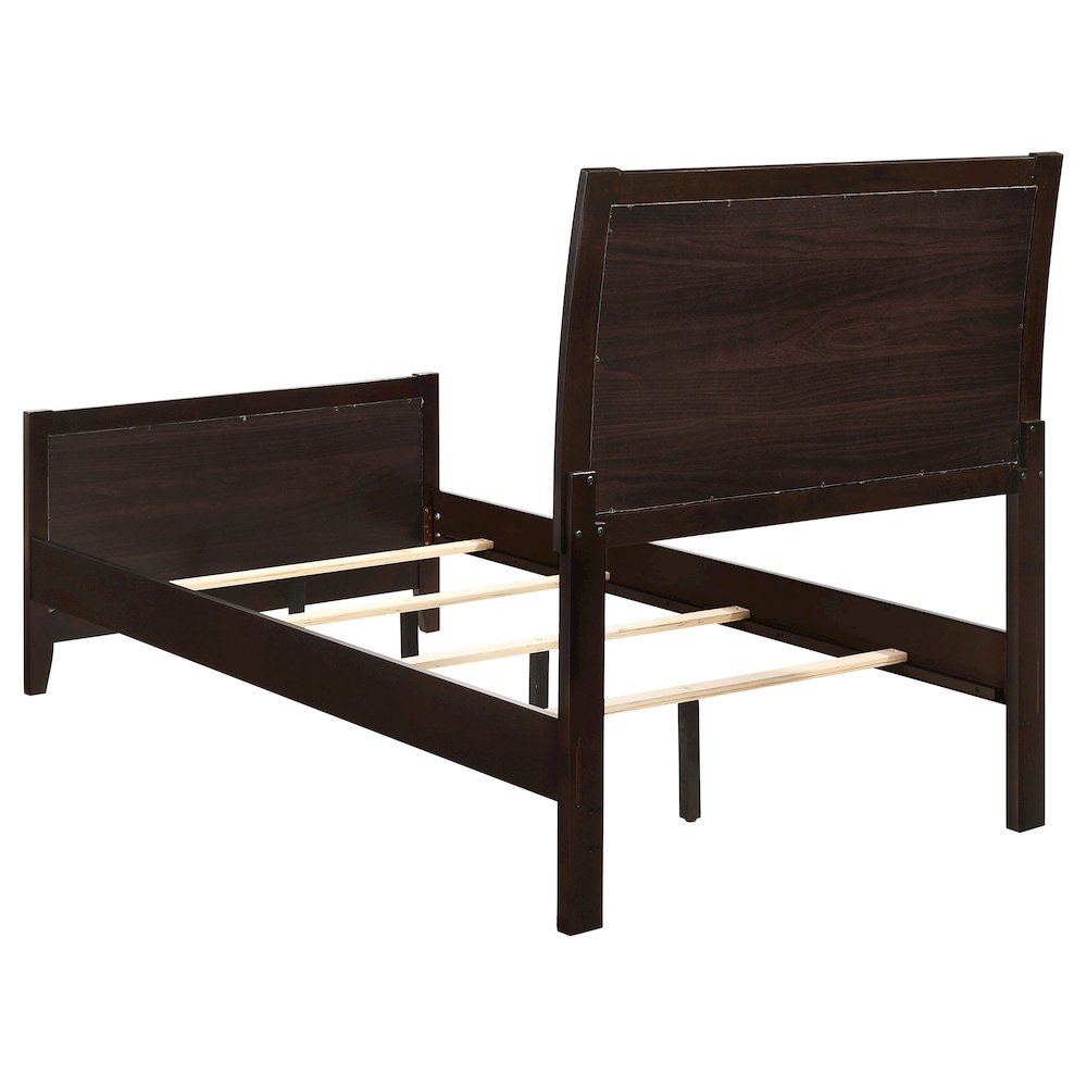 Carlton Wood Twin Panel Bed Cappuccino. Picture 4
