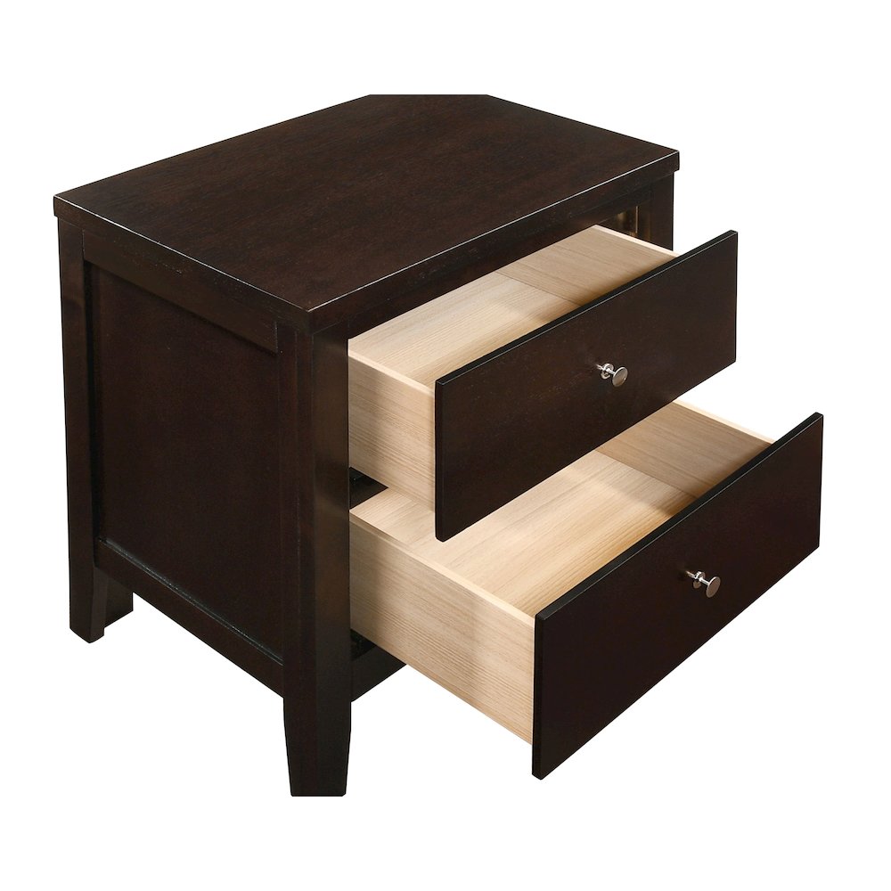 Carlton 2-drawer Nightstand Cappuccino. Picture 10