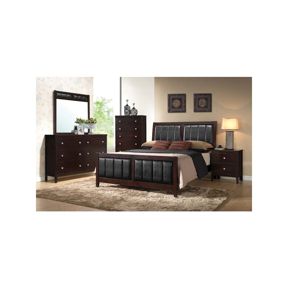Carlton 2-drawer Nightstand Cappuccino. Picture 13