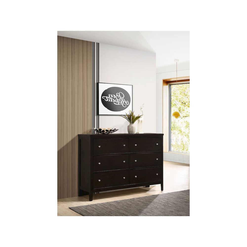 Carlton 6-drawer Dresser Cappuccino. Picture 10