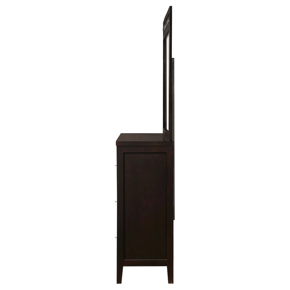 Carlton 6-drawer Dresser with Mirror Cappuccino. Picture 5