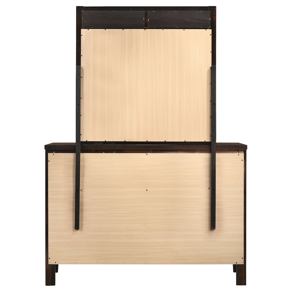 Carlton 6-drawer Dresser with Mirror Cappuccino. Picture 7
