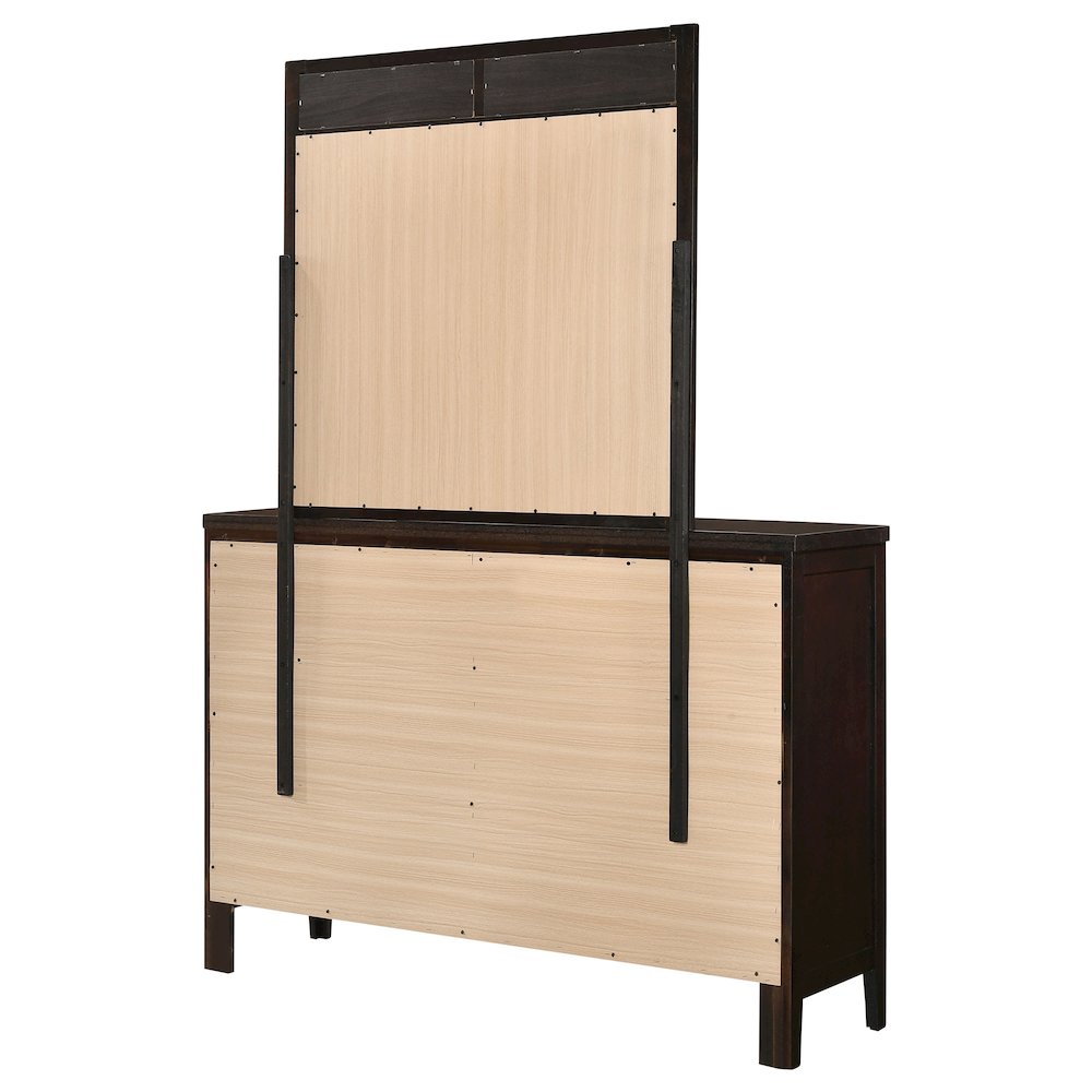 Carlton 6-drawer Dresser with Mirror Cappuccino. Picture 8