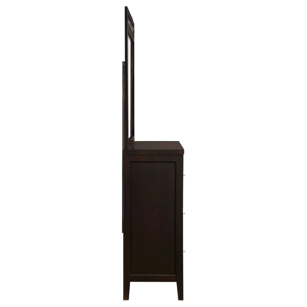 Carlton 6-drawer Dresser with Mirror Cappuccino. Picture 9