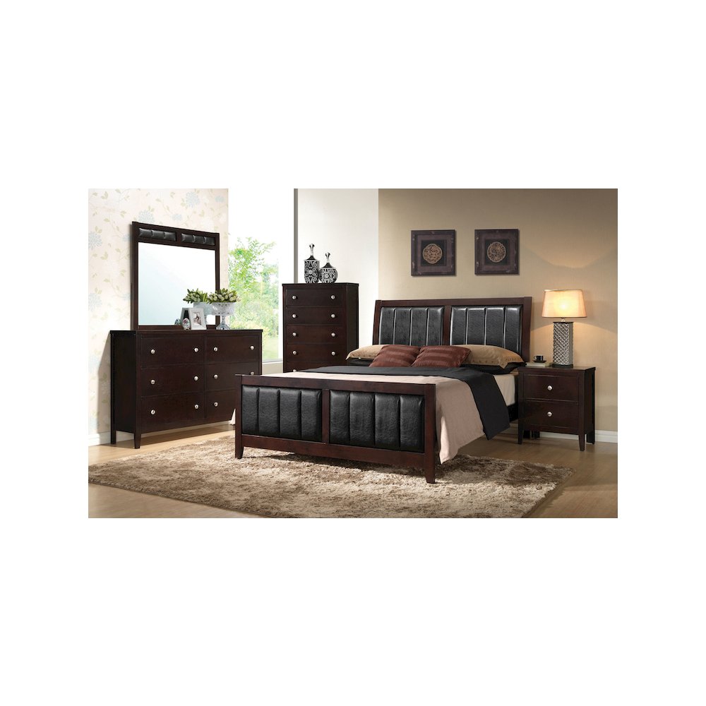 Carlton 6-drawer Dresser with Mirror Cappuccino. Picture 12