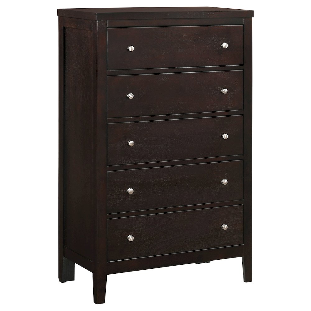 Carlton 5-drawer Bedroom Chest Cappuccino. Picture 1