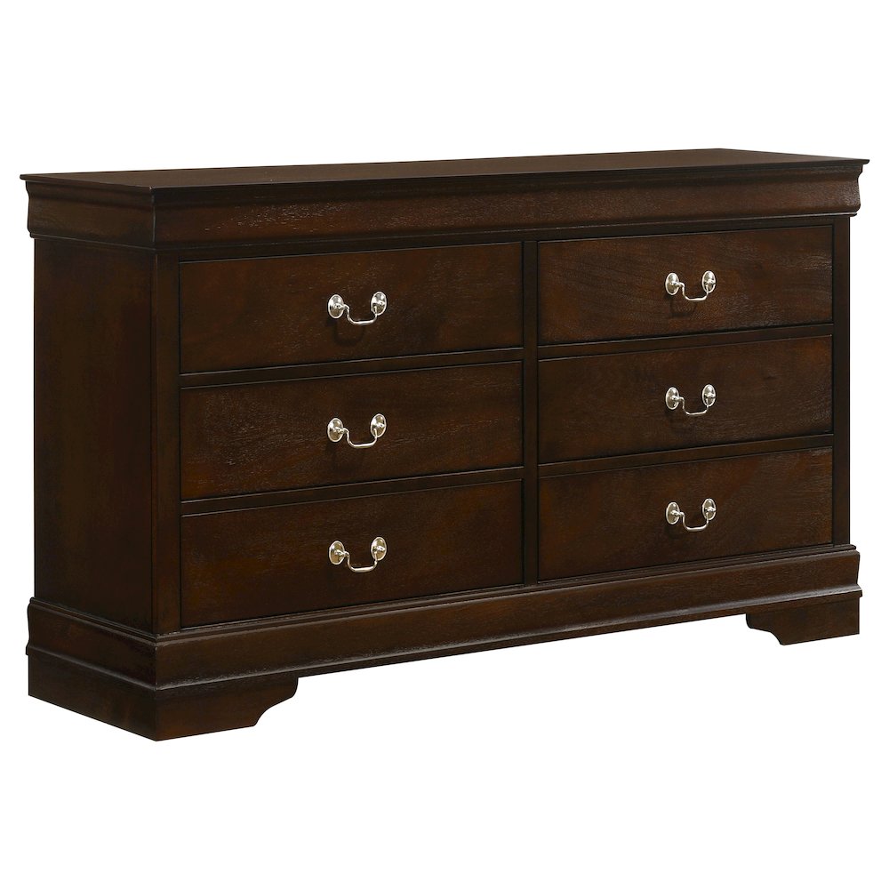 Louis Philippe 4-piece Full Bedroom Set Cappuccino. Picture 8
