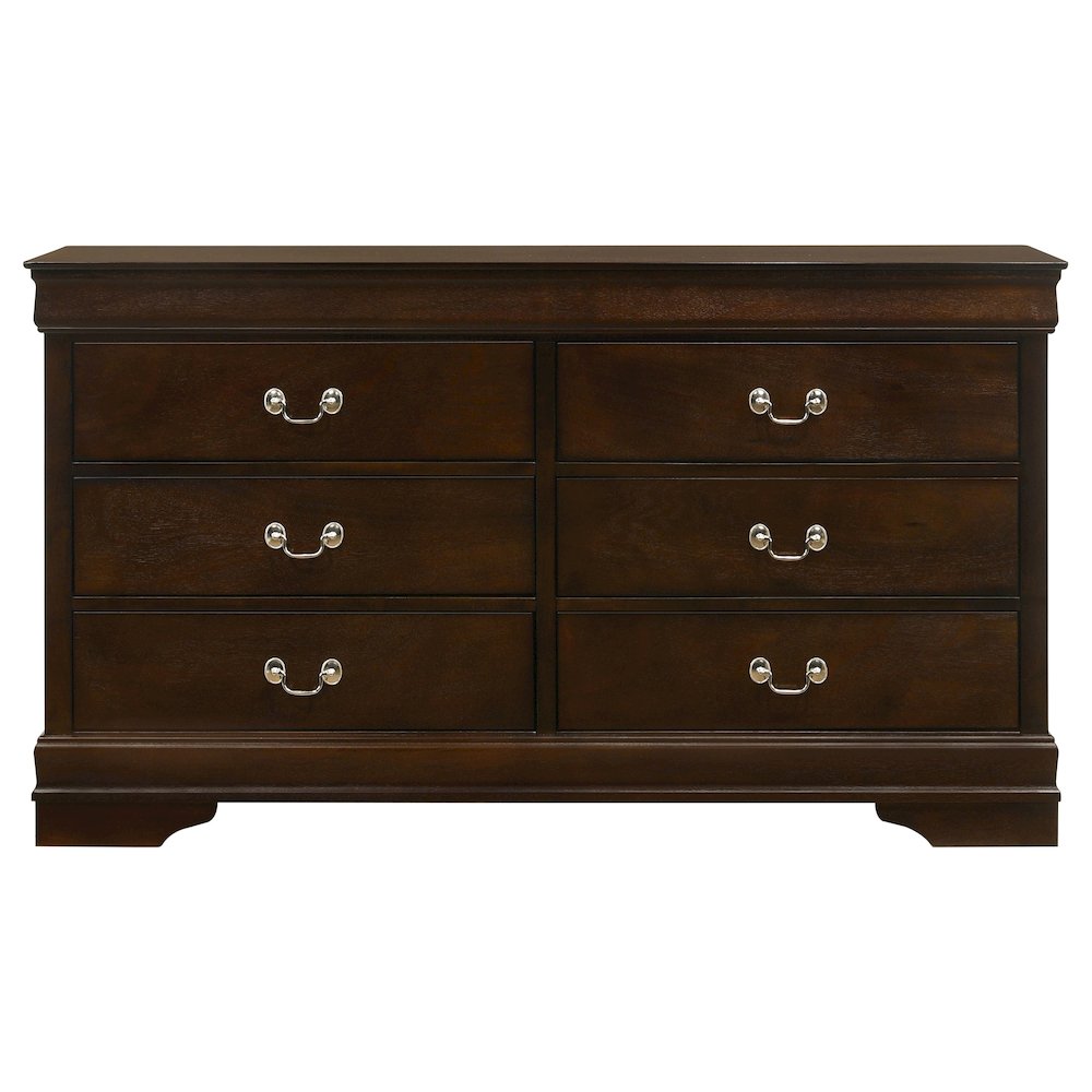 Louis Philippe 4-piece Full Bedroom Set Cappuccino. Picture 9