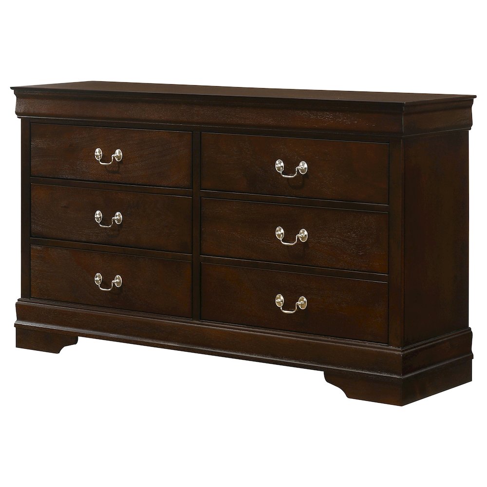 Louis Philippe 6-drawer Dresser Cappuccino. Picture 4