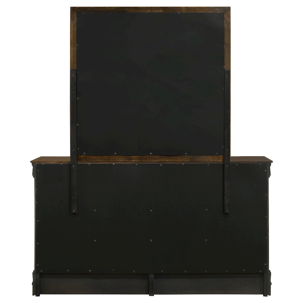 Louis Philippe 6-drawer Dresser with Mirror Cappuccino. Picture 7