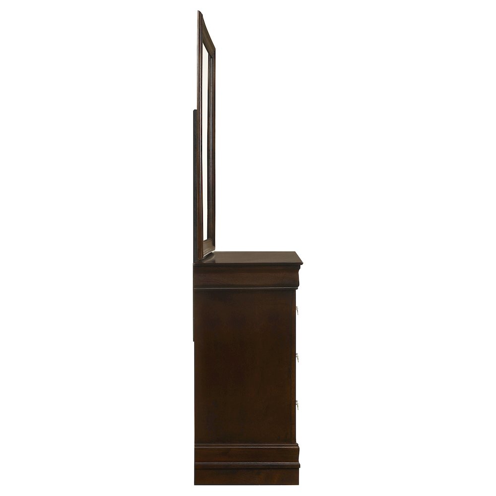 Louis Philippe 6-drawer Dresser with Mirror Cappuccino. Picture 9