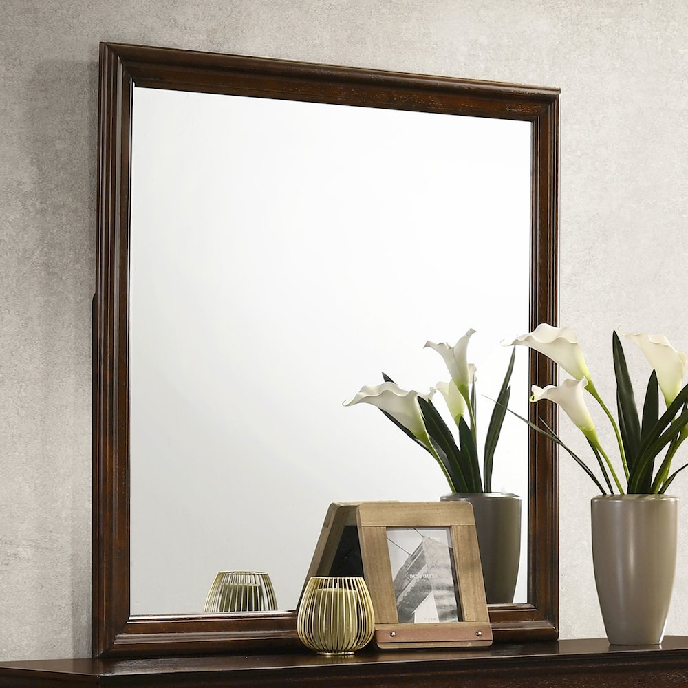 Louis Philippe Dresser Mirror Cappuccino. Picture 4
