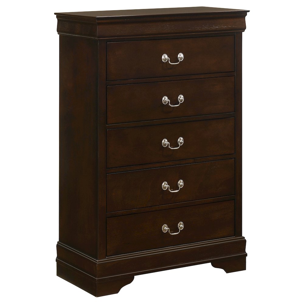 Louis Philippe 5-drawer Bedroom Chest Cappuccino. Picture 1