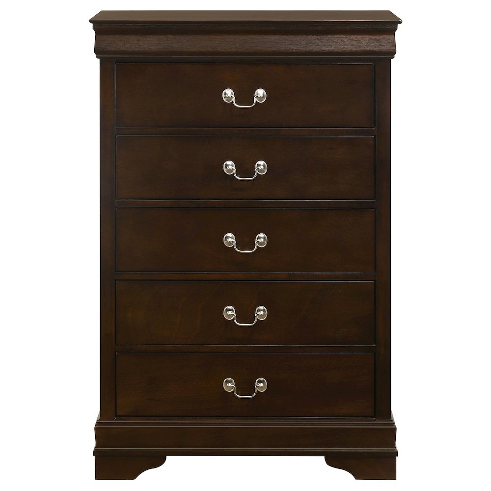 Louis Philippe 5-drawer Bedroom Chest Cappuccino. Picture 3