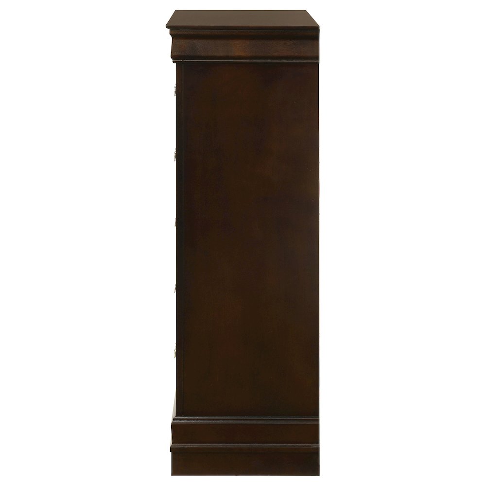 Louis Philippe 5-drawer Bedroom Chest Cappuccino. Picture 5