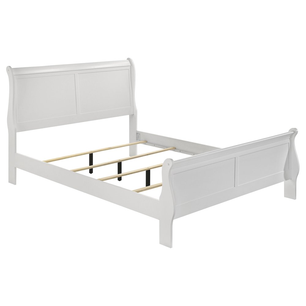 Louis Philippe 5-piece Queen Bedroom Set White. Picture 2