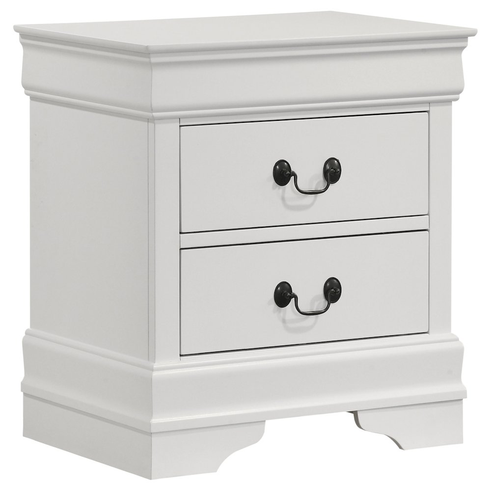 Louis Philippe 5-piece Queen Bedroom Set White. Picture 4