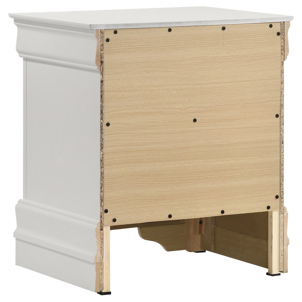 Louis Philippe 5-piece Queen Bedroom Set White. Picture 5