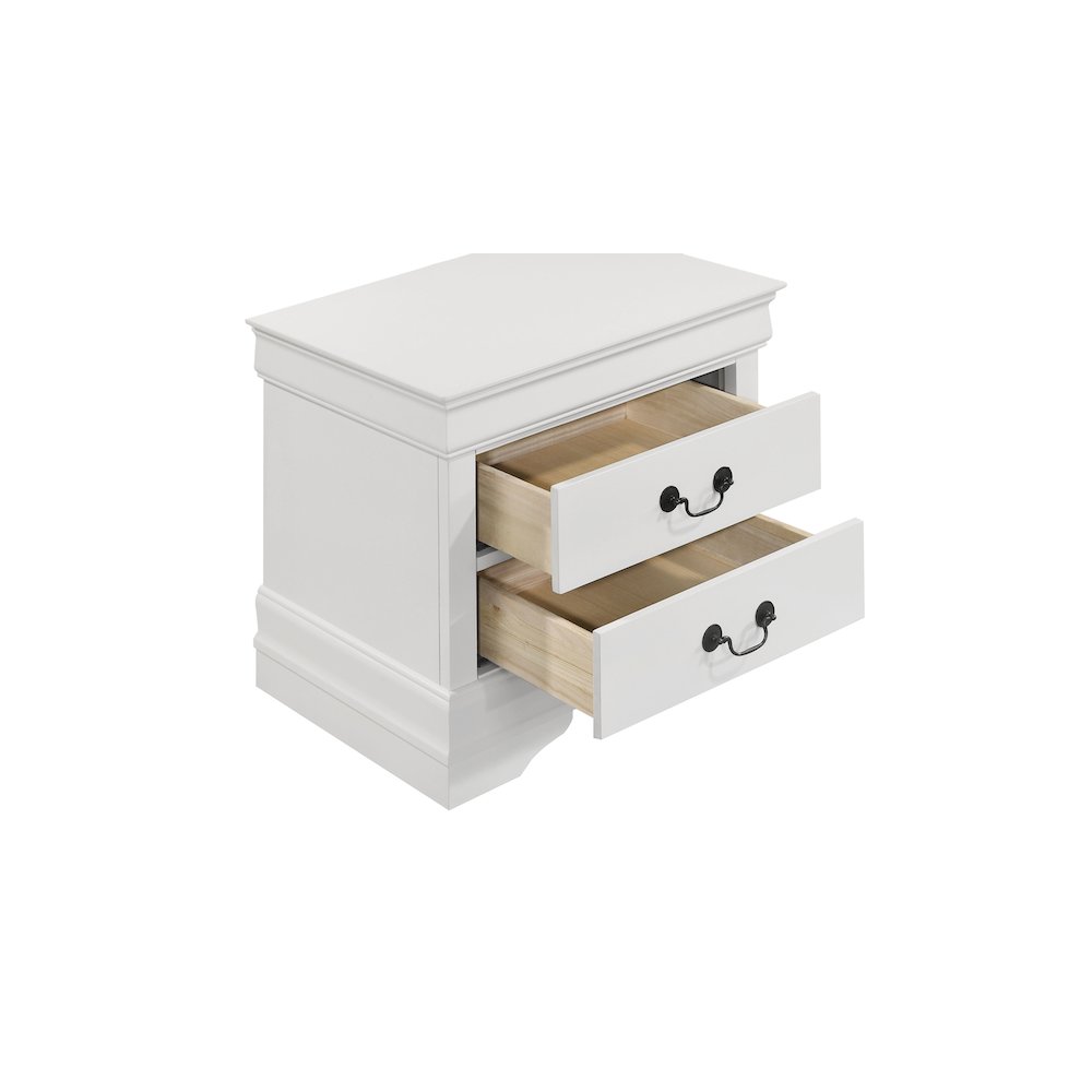 Louis Philippe 5-piece Queen Bedroom Set White. Picture 14