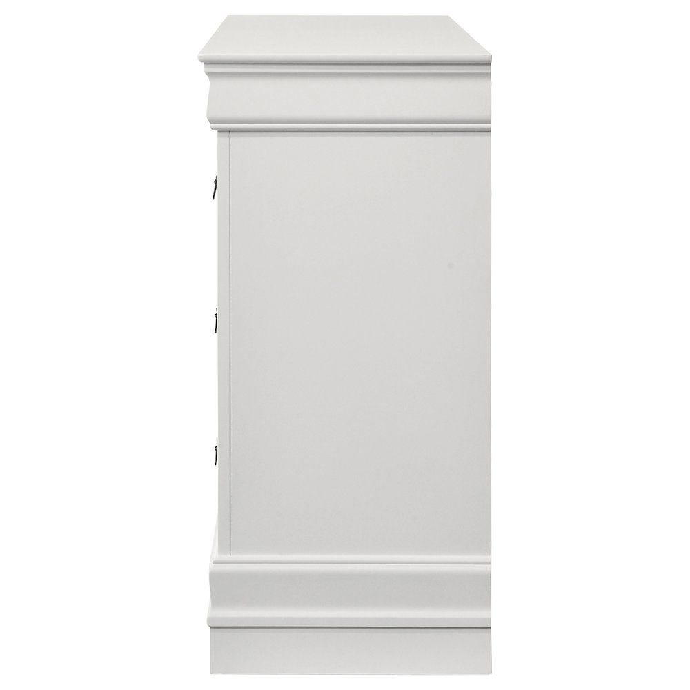 Louis Philippe 6-drawer Dresser White. Picture 5