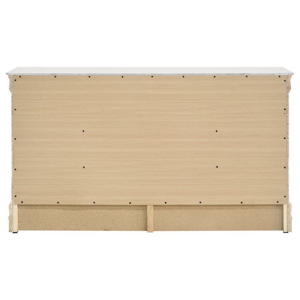 Louis Philippe 6-drawer Dresser White. Picture 7
