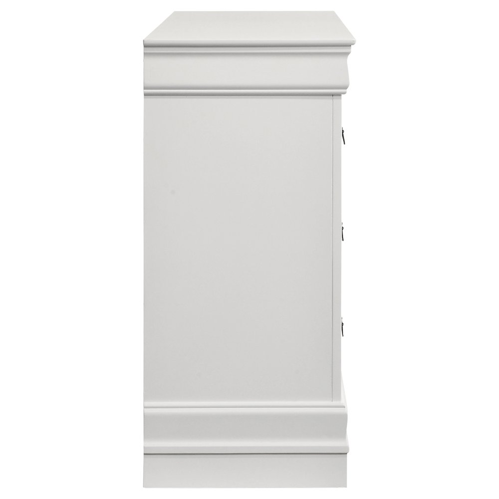 Louis Philippe 6-drawer Dresser White. Picture 9