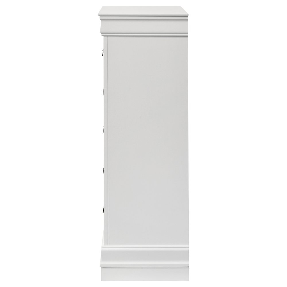 Louis Philippe 5-drawer Bedroom Chest White. Picture 5