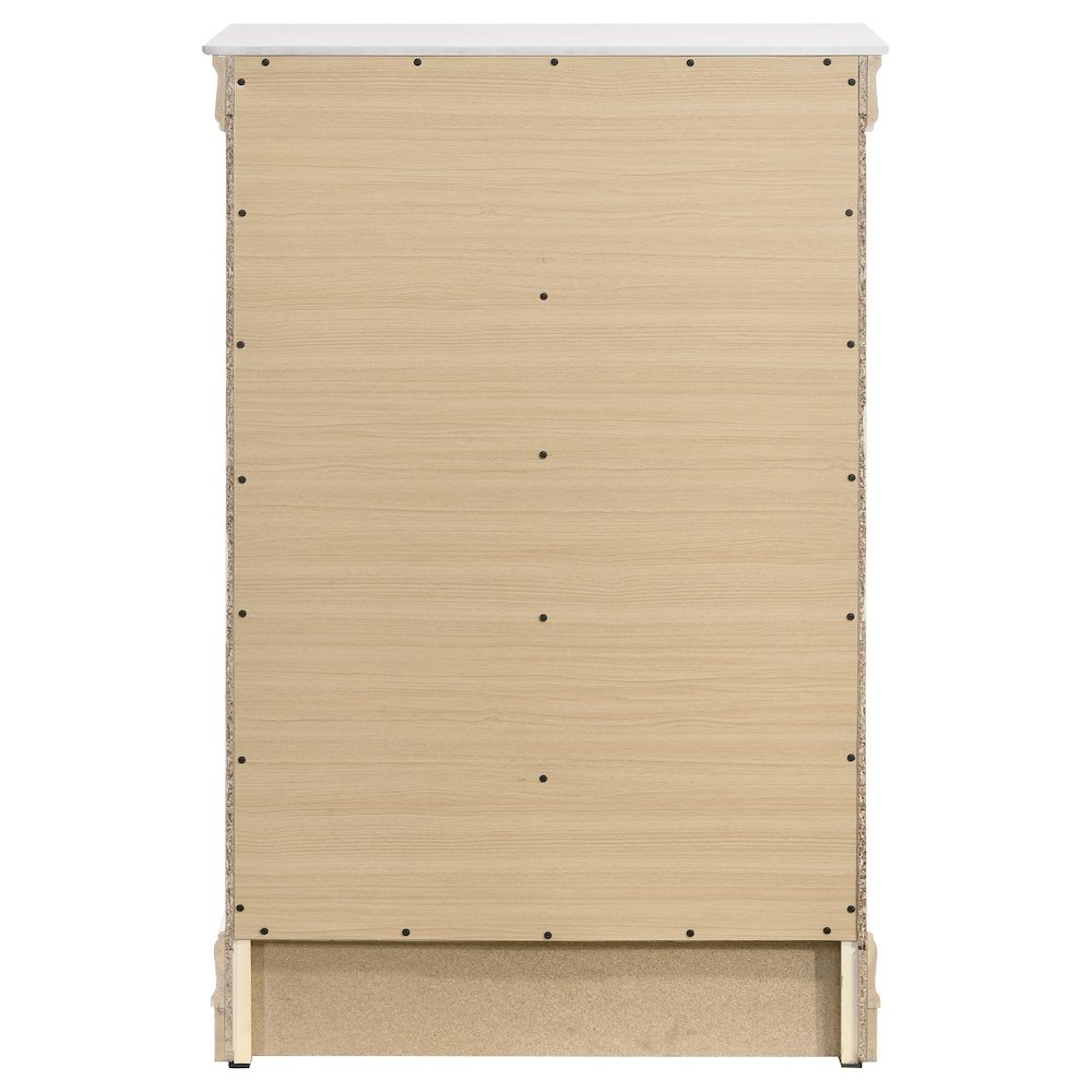 Louis Philippe 5-drawer Bedroom Chest White. Picture 7
