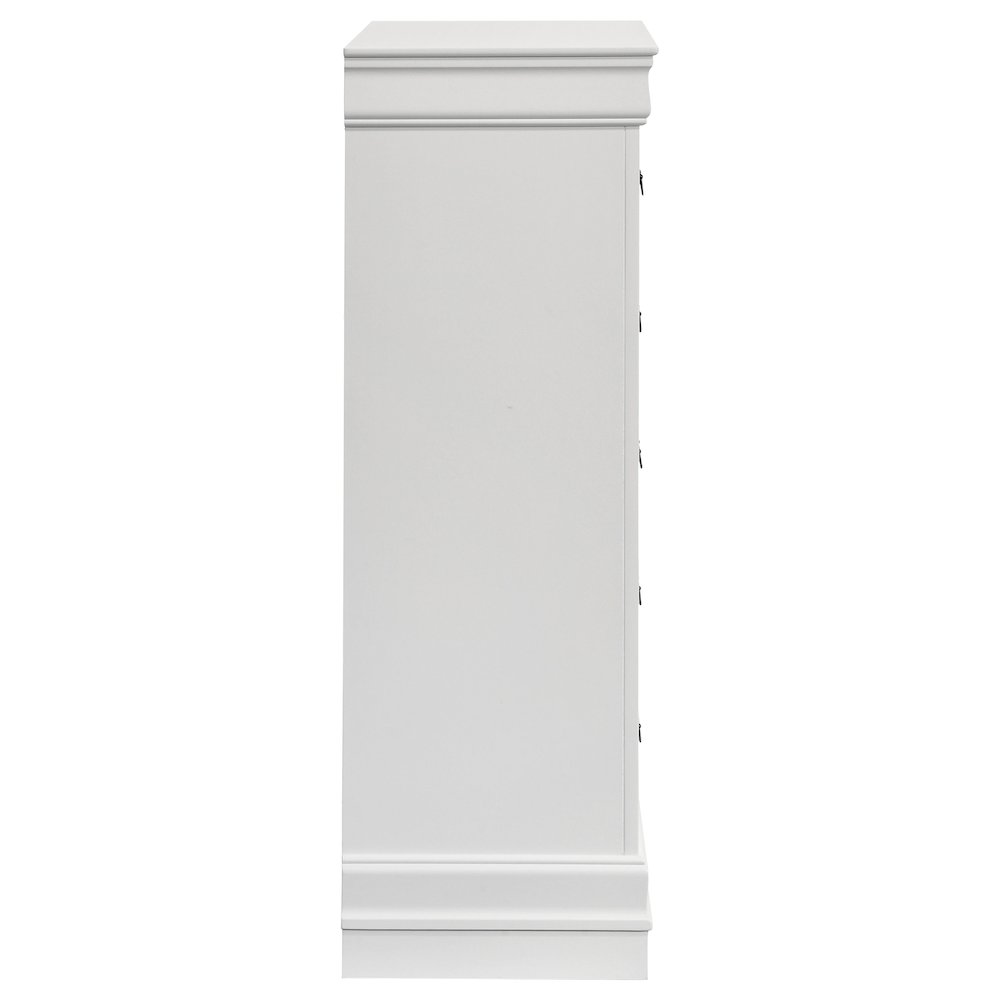 Louis Philippe 5-drawer Bedroom Chest White. Picture 9