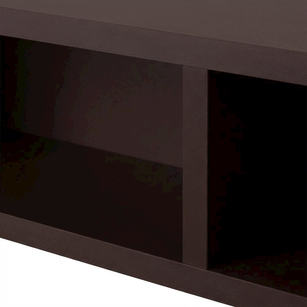 Wooden Bridge With 2 Encased Storage Compartments In Brown. Picture 5