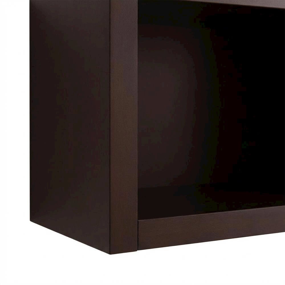 Wooden Bridge With 2 Encased Storage Compartments In Brown. Picture 6