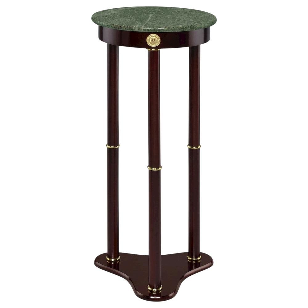 Marble Top Side Table, Green Side Table Round End Tables Living Room Accent. Picture 1