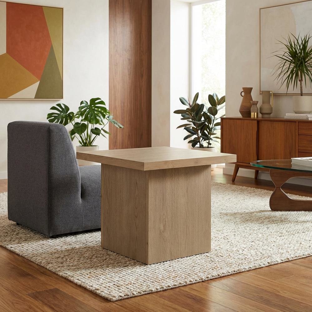 Latte, End Side Table, Square Shape, 100 lbs Weight Capacity. Picture 2
