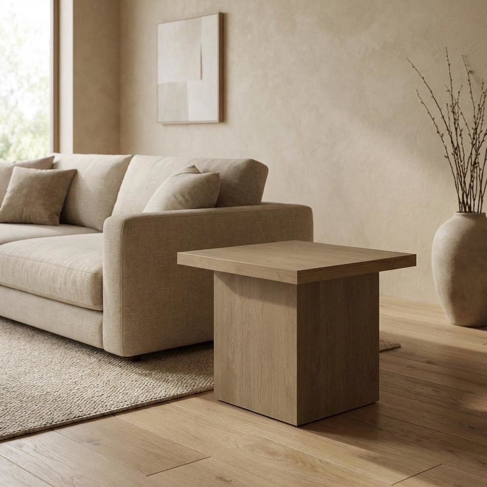 Latte, End Side Table, Square Shape, 100 lbs Weight Capacity. Picture 3